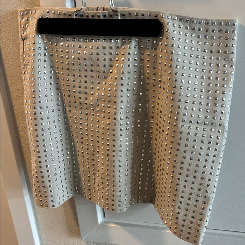 H&M Cream Studded Skirt